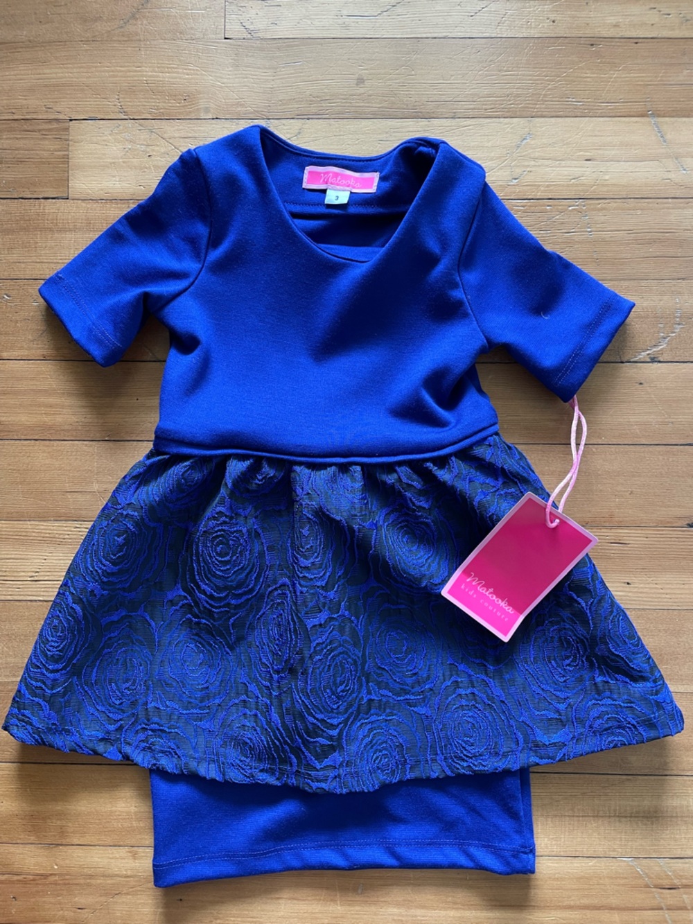 Matooka Royal Blue Girls' Fit & Flare Dress